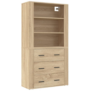vidaXL Highboard en aggloméré coloris chêne Sonoma