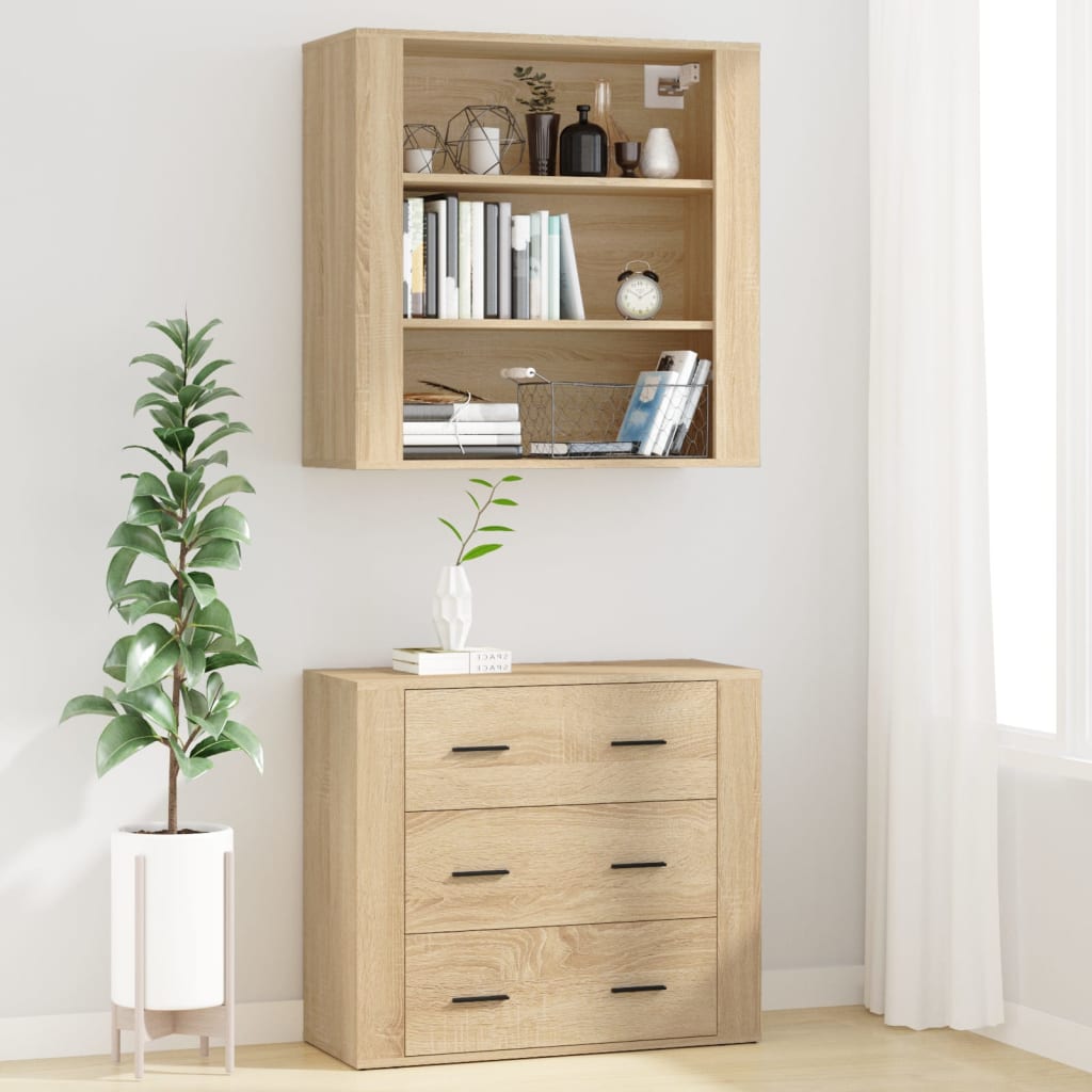 vidaXL Highboard en aggloméré coloris chêne Sonoma