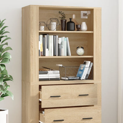 vidaXL Highboard en aggloméré coloris chêne Sonoma