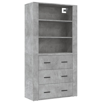 vidaXL Highboard Betongrau Holzwerkstoff