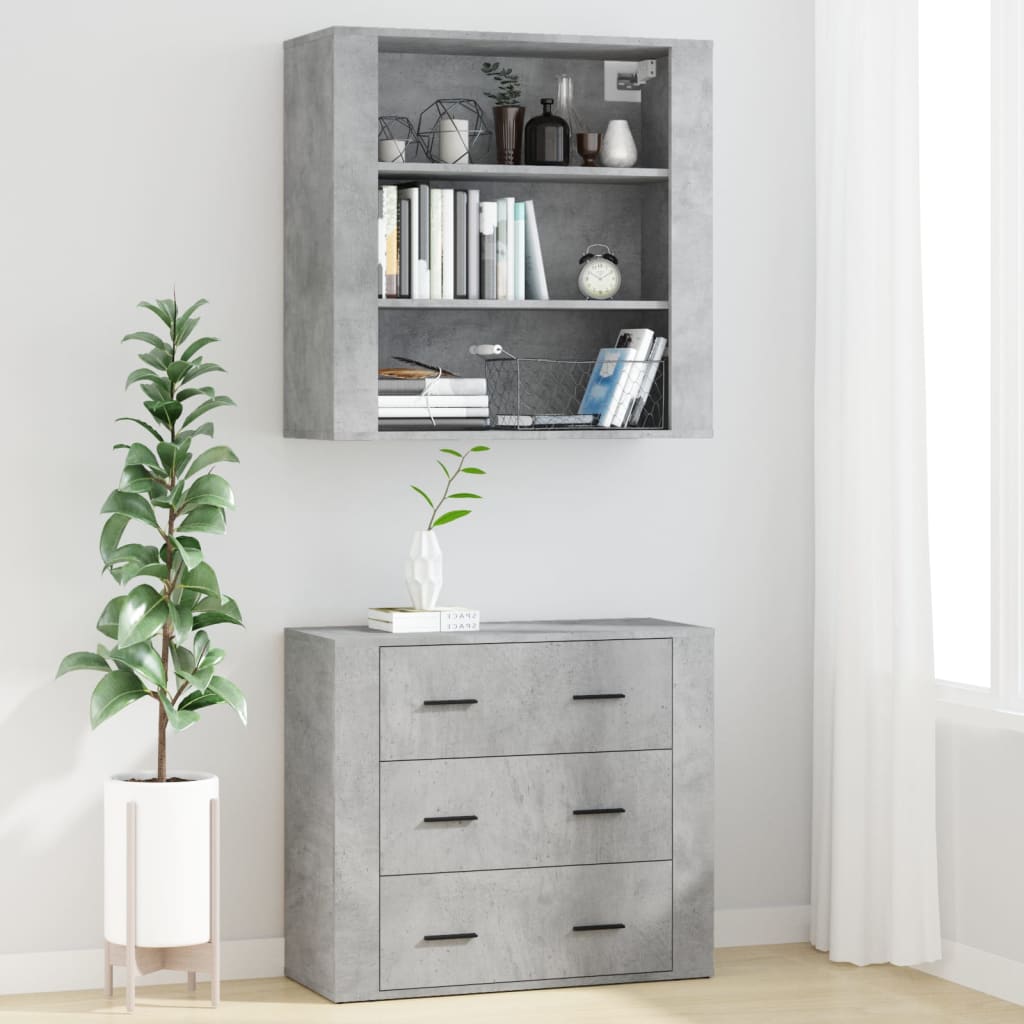 vidaXL Highboard Betongrau Holzwerkstoff