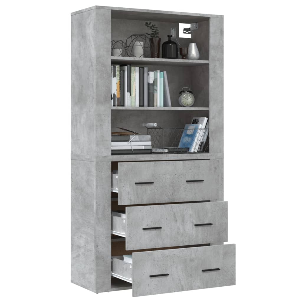 vidaXL Highboard Betongrau Holzwerkstoff