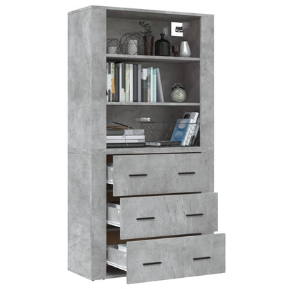 vidaXL Highboard Betongrau Holzwerkstoff
