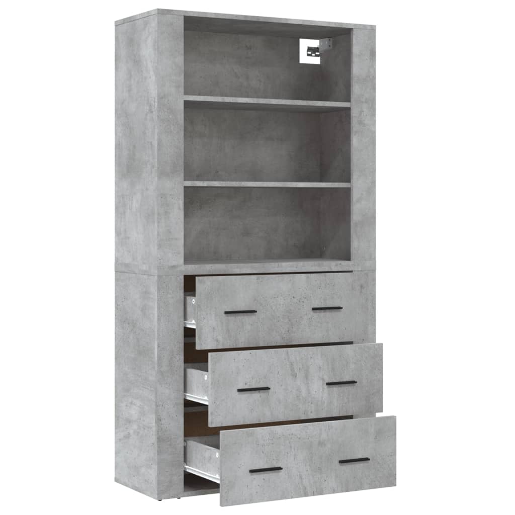vidaXL Highboard Betongrau Holzwerkstoff