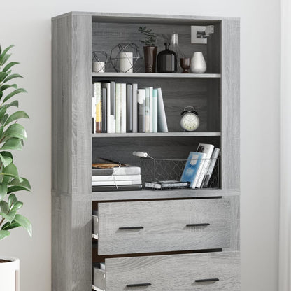 vidaXL Buffet haut gris en bois d'ingénierie Sonoma