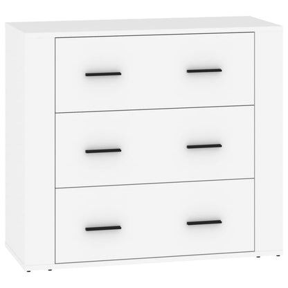 vidaXL Enfilades 3 pcs Blanc Bois d'ingénierie