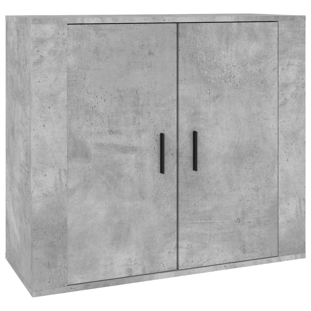 vidaXL Commodes 3 pcs Gris béton Bois d'ingénierie