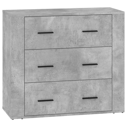 vidaXL Commodes 3 pcs Gris béton Bois d'ingénierie