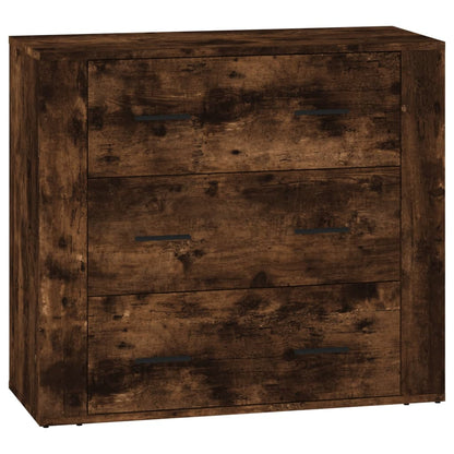 vidaXL Bahuts 3 pcs Chêne fumé en bois d'ingénierie