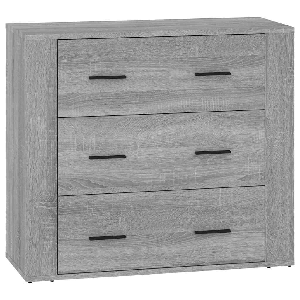 vidaXL Buffets 3 pcs. gris Sonoma bois d'ingénierie