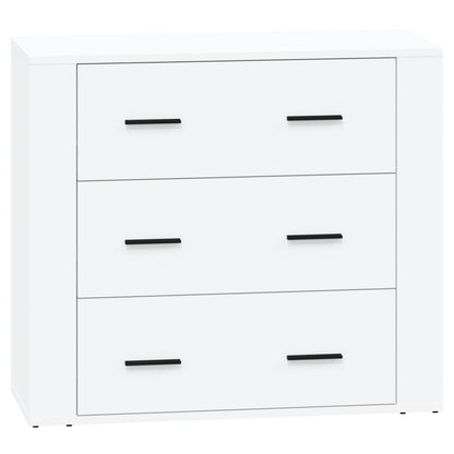 vidaXL Commodes 2 pcs Blanc Bois d'ingénierie