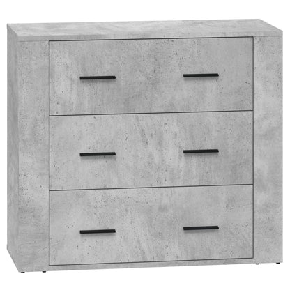 vidaXL Bahuts 2 pcs Gris béton Bois d'ingénierie
