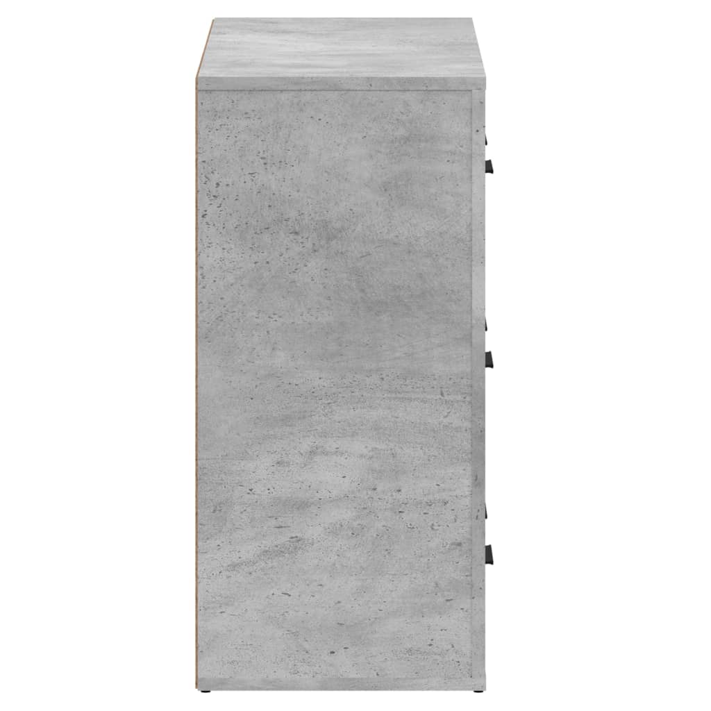 vidaXL Bahuts 2 pcs Gris béton Bois d'ingénierie