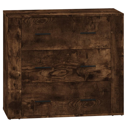 vidaXL Buffets 2 pcs Chêne fumé Bois d'ingénierie