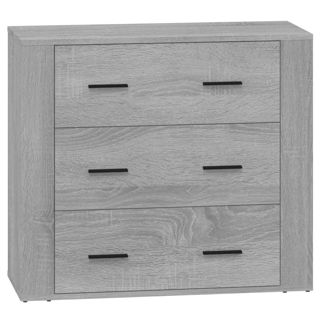vidaXL Buffets 2 pcs Gris Sonoma Aggloméré