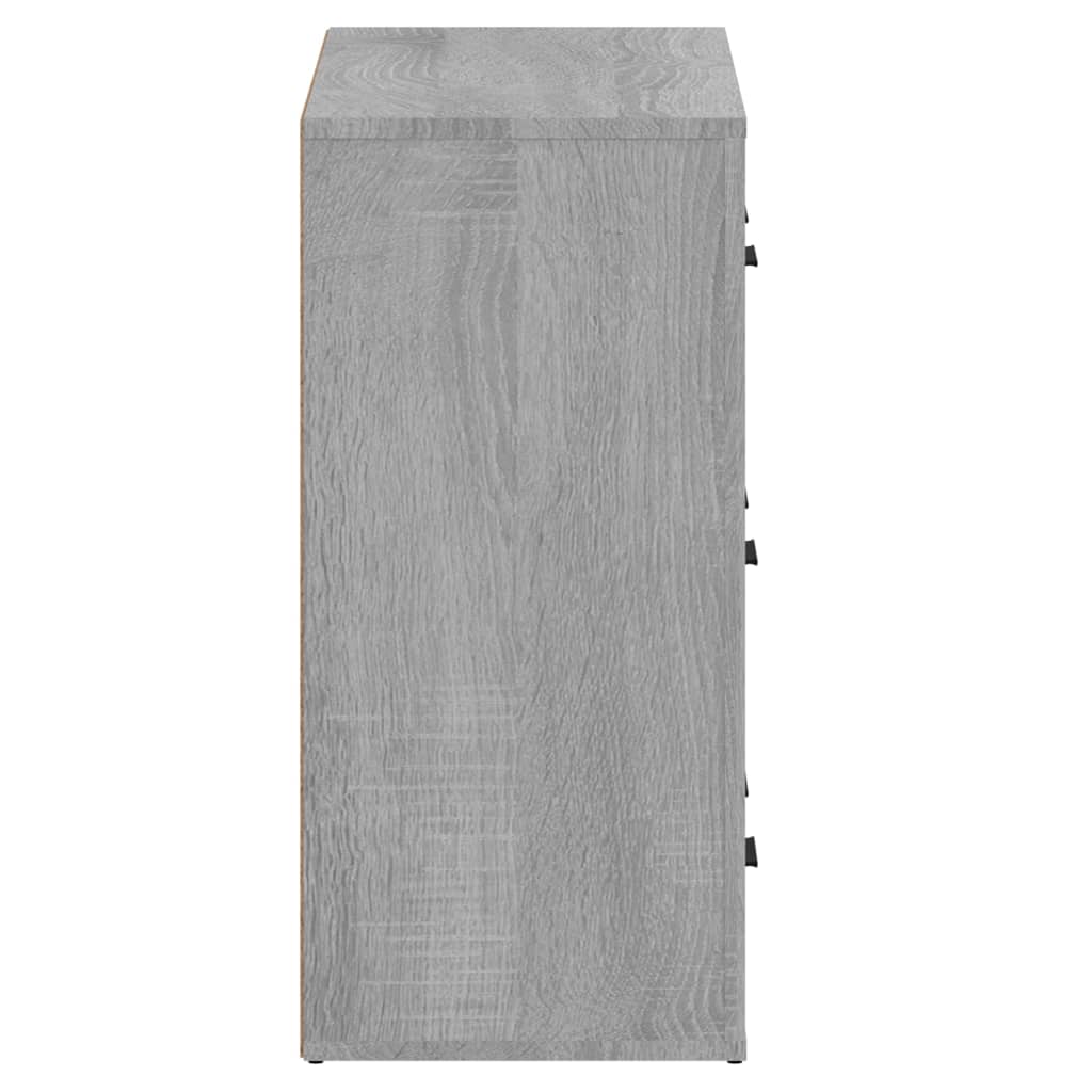 vidaXL Buffets 2 pcs Gris Sonoma Aggloméré