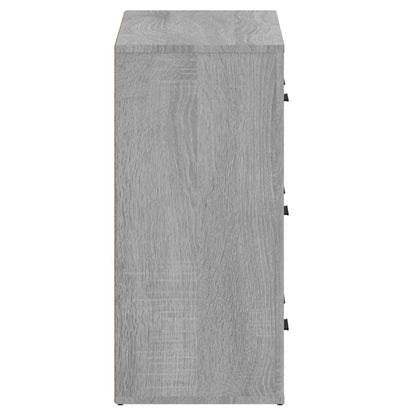vidaXL Buffets 2 pcs Gris Sonoma Aggloméré