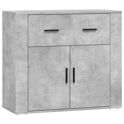 vidaXL Commodes 3 pcs Gris béton Bois d'ingénierie