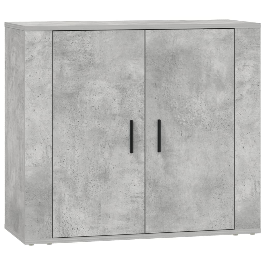 vidaXL Commodes 3 pcs Gris béton Bois d'ingénierie