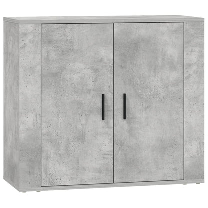 vidaXL Commodes 3 pcs Gris béton Bois d'ingénierie