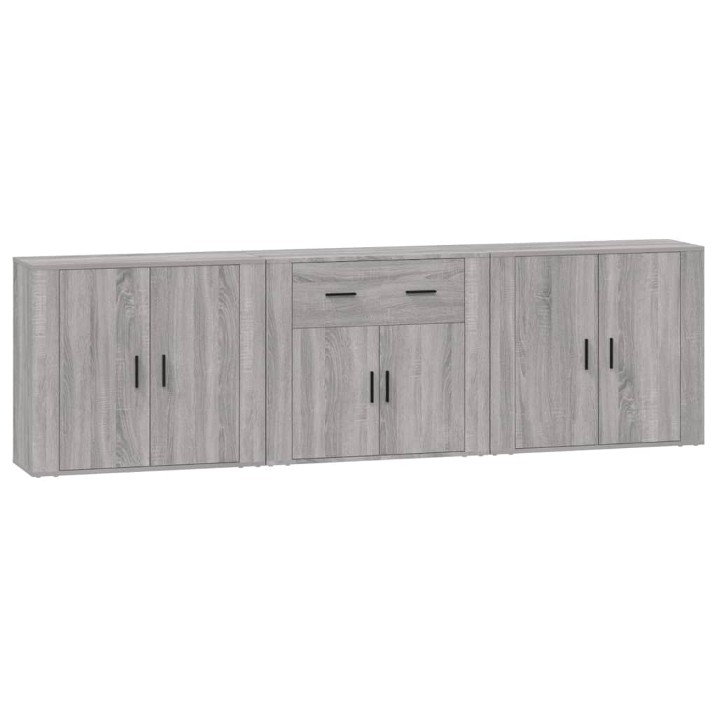 vidaXL Buffets 3 pcs. gris Sonoma bois d'ingénierie