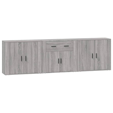 vidaXL Buffets 3 pcs. gris Sonoma bois d'ingénierie