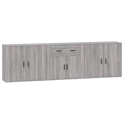 vidaXL Buffets 3 pcs. gris Sonoma bois d'ingénierie