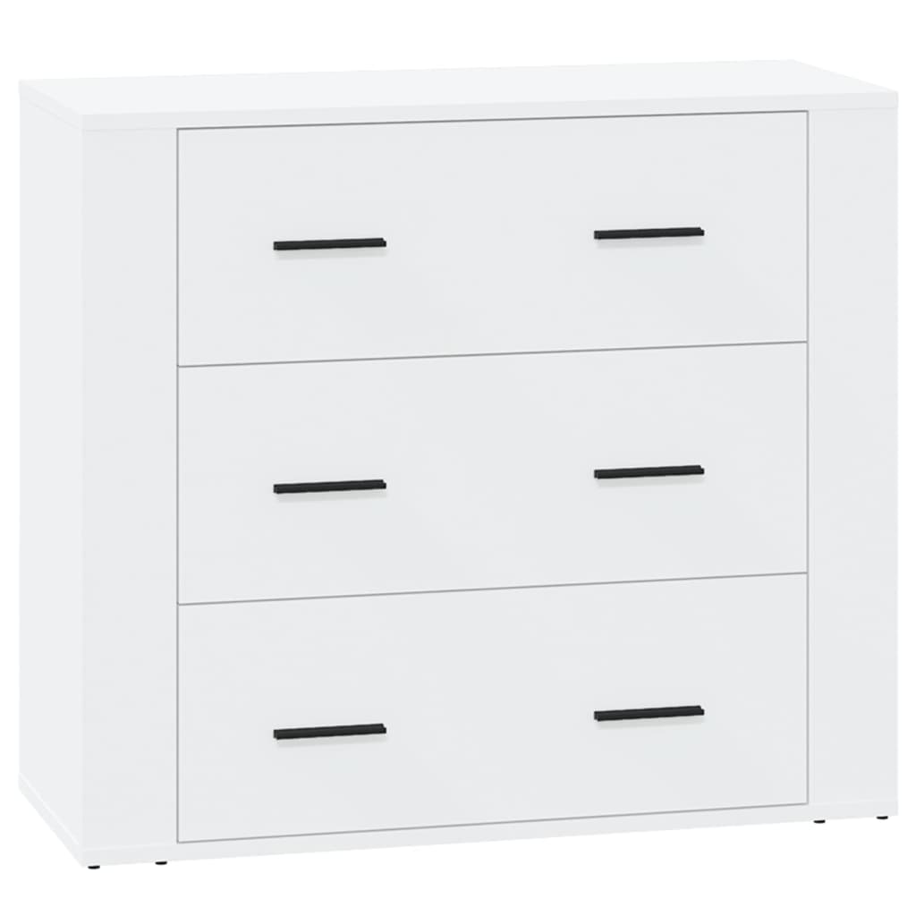 vidaXL Enfilades 3 pcs Blanc Bois d'ingénierie