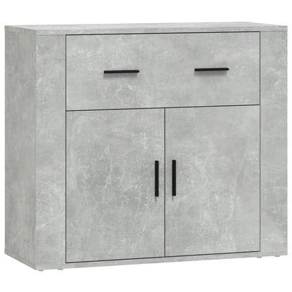 vidaXL Commodes 3 pcs Gris béton Bois d'ingénierie