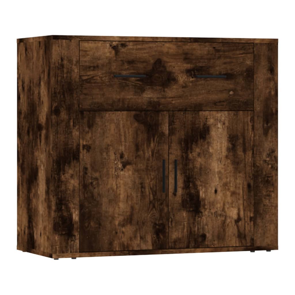 vidaXL Bahuts 3 pcs Chêne fumé en bois d'ingénierie