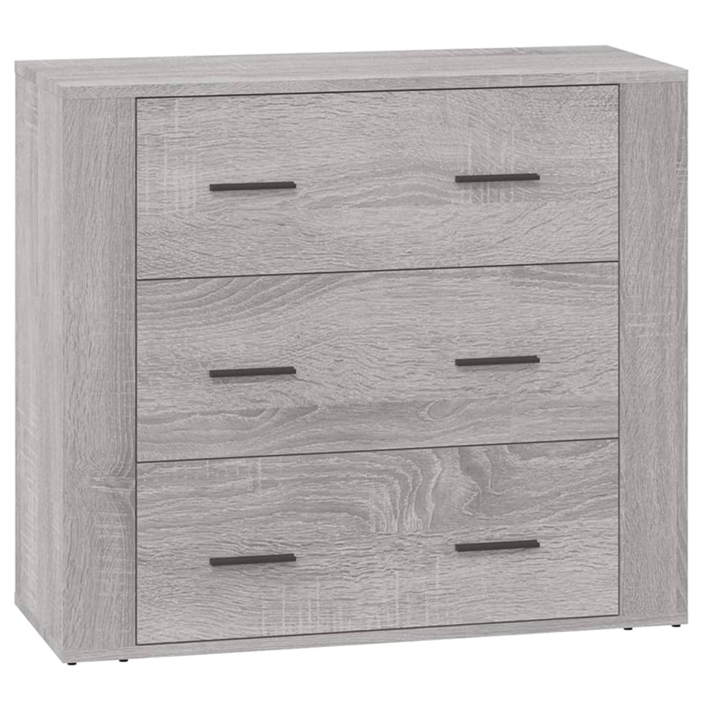 vidaXL Buffets 3 pcs. gris Sonoma bois d'ingénierie