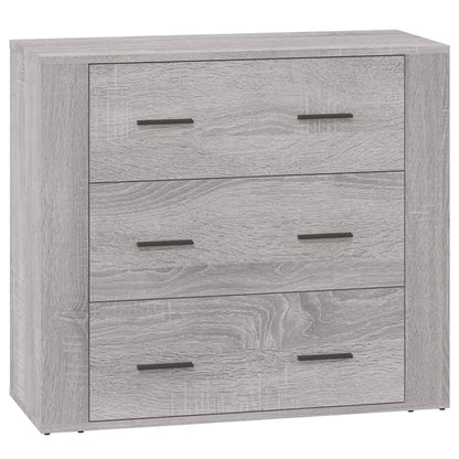 vidaXL Buffets 3 pcs. gris Sonoma bois d'ingénierie