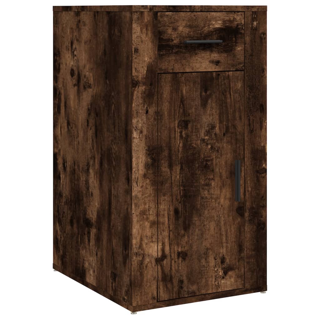 vidaXL Schreibtisch mit Stauraum Räuchereiche Holzwerkstoff