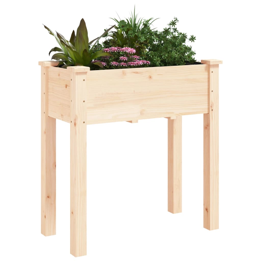 vidaXL Pflanzkübel mit Einsatz 71x37x76 cm Massivholz Tanne