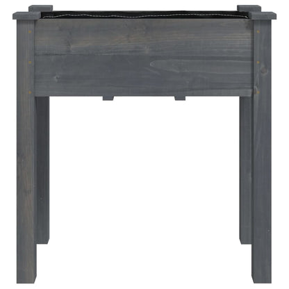 vidaXL Pflanzkübel mit Einsatz Grau 71x37x76 cm Massivholz Tanne