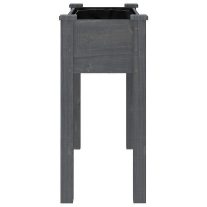 vidaXL Pflanzkübel mit Einsatz Grau 71x37x76 cm Massivholz Tanne