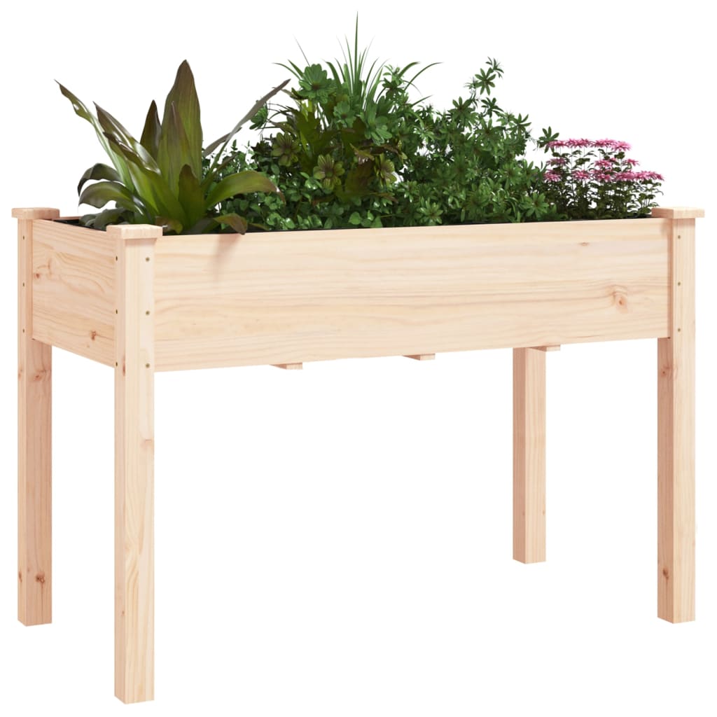 vidaXL Pflanzkübel mit Einsatz 118x59x76 cm Massivholz Tanne