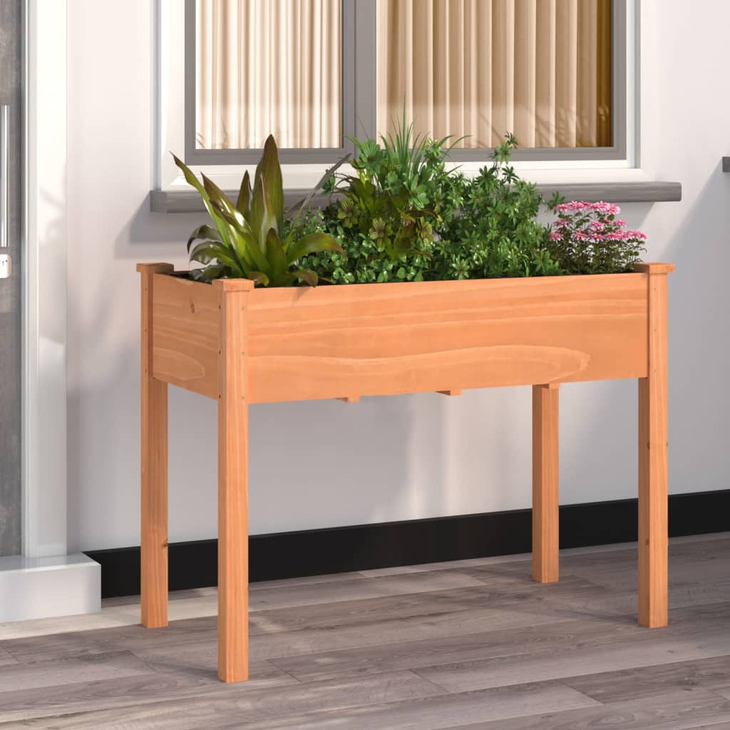 vidaXL Pflanzkübel mit Einsatz Braun 118x59x76 cm Massivholz Tanne