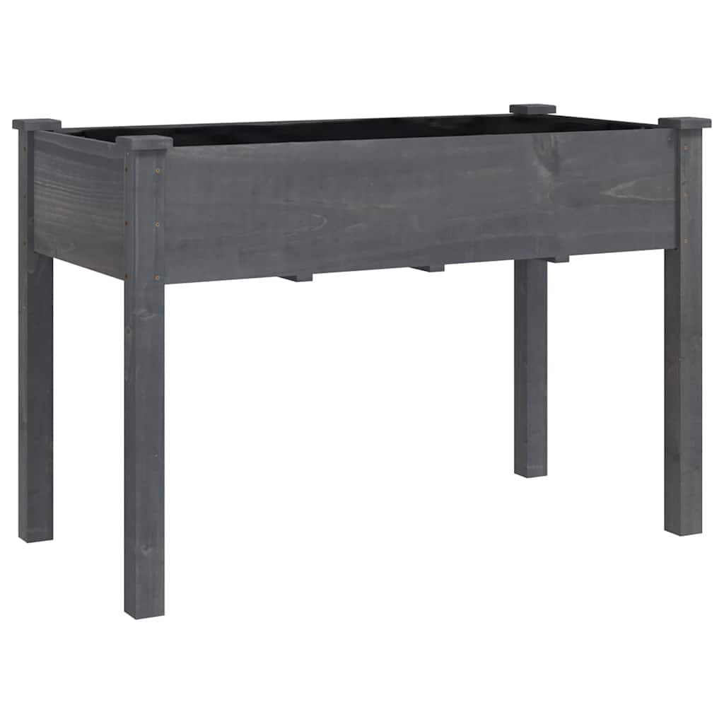 vidaXL Pflanzkübel mit Einsatz Grau 118x59x76 cm Massivholz Tanne