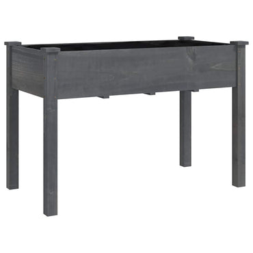 vidaXL Pflanzkübel mit Einsatz Grau 118x59x76 cm Massivholz Tanne