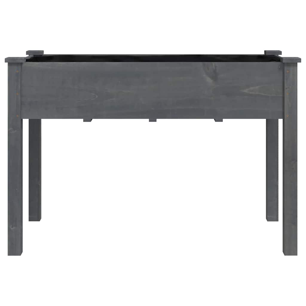vidaXL Pflanzkübel mit Einsatz Grau 118x59x76 cm Massivholz Tanne