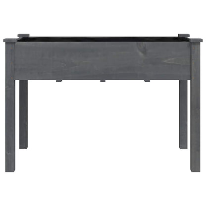 vidaXL Pflanzkübel mit Einsatz Grau 118x59x76 cm Massivholz Tanne