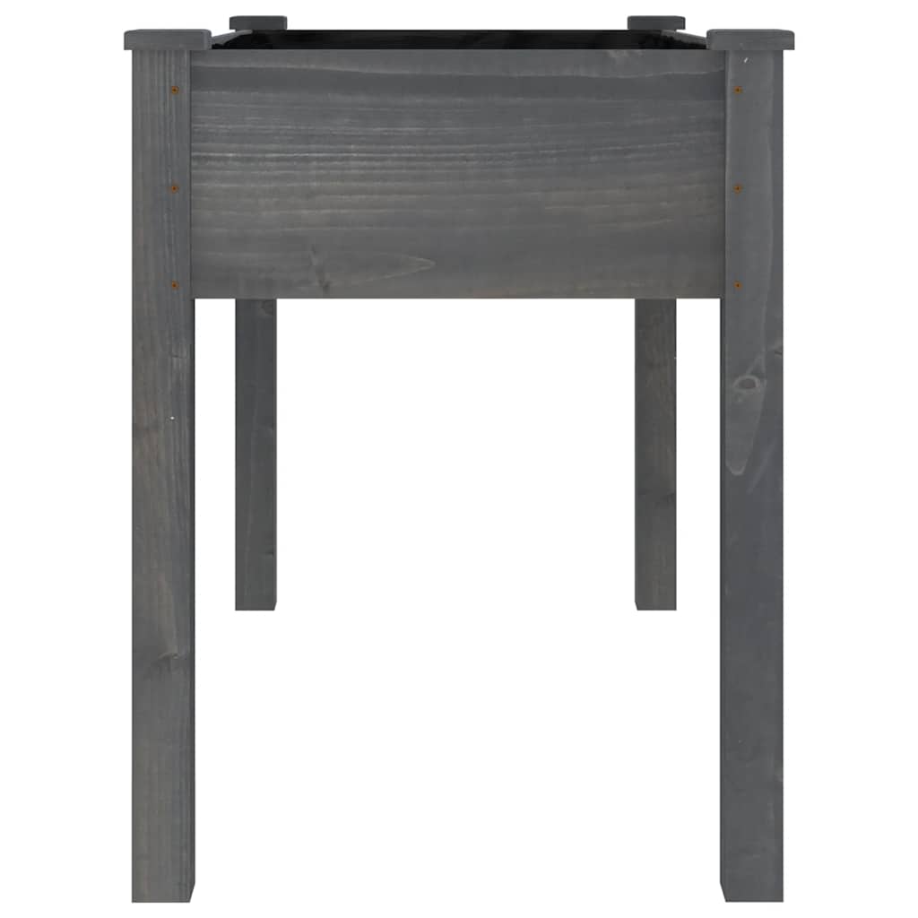 vidaXL Pflanzkübel mit Einsatz Grau 118x59x76 cm Massivholz Tanne