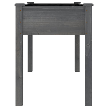 vidaXL Pflanzkübel mit Einsatz Grau 118x59x76 cm Massivholz Tanne