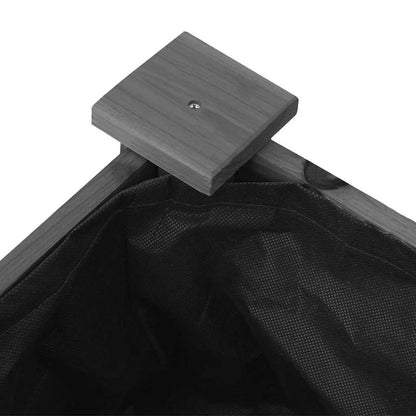 vidaXL Pflanzkübel mit Einsatz Grau 118x59x76 cm Massivholz Tanne