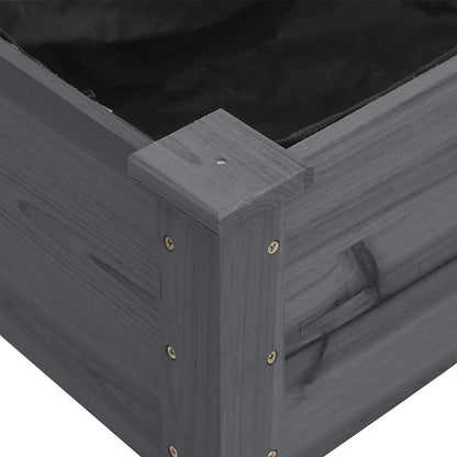 vidaXL Pflanzkübel mit Einsatz Grau 118x59x76 cm Massivholz Tanne