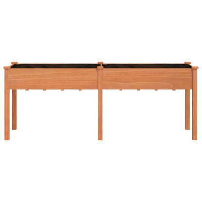 vidaXL Pflanzkübel mit Einsatz Braun 203x53x76 cm Massivholz Tanne