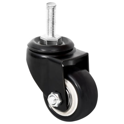 vidaXL Rollen für Pflanzkübel 4 Stk. Schwarz 8x3,5x8 cm Eisen