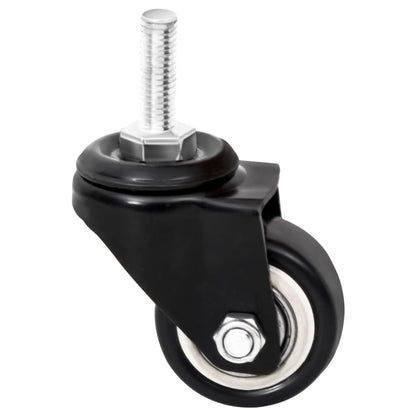 vidaXL Rollen für Pflanzkübel 4 Stk. Schwarz 8x3,5x8 cm Eisen