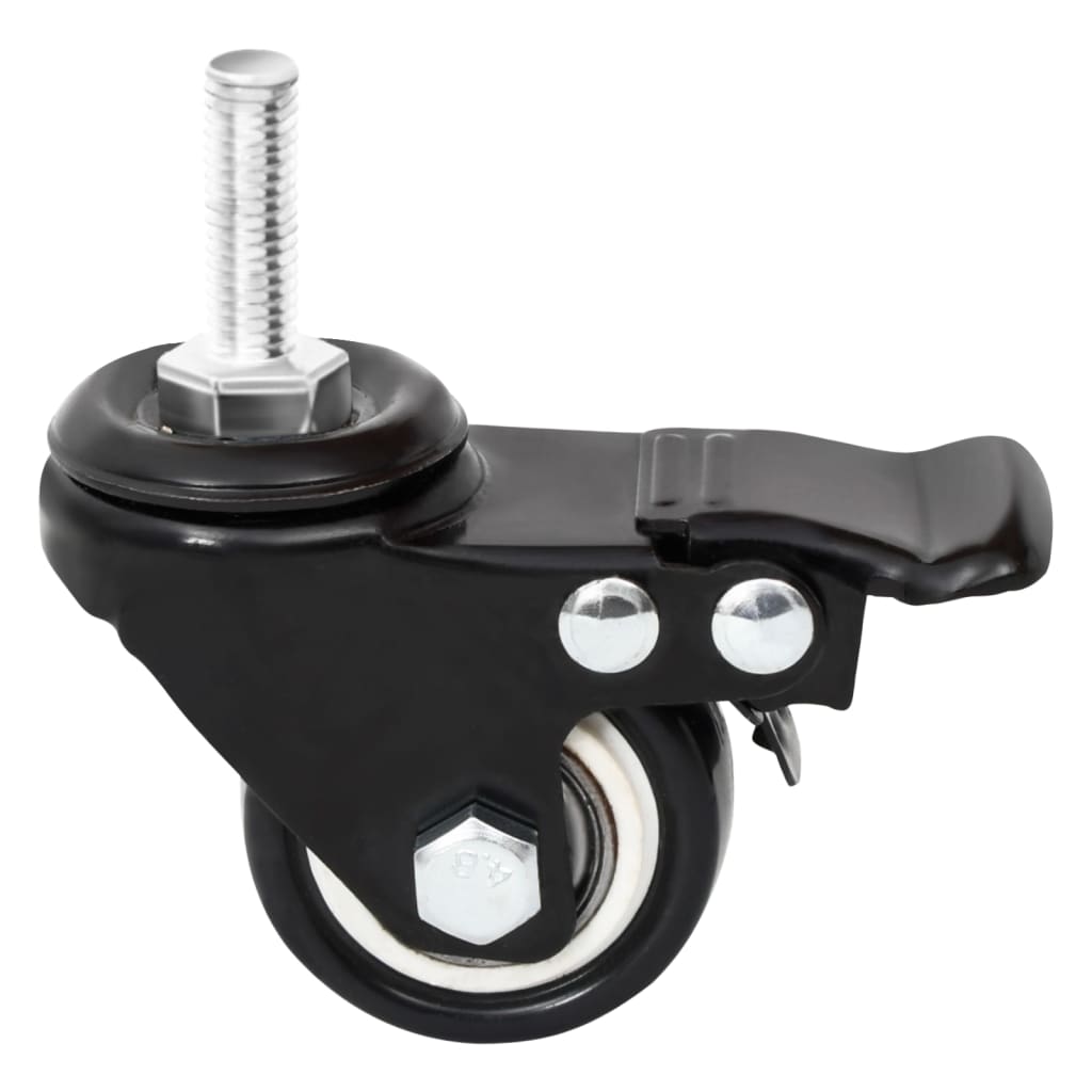 vidaXL Rollen für Pflanzkübel 4 Stk. Schwarz 8x3,5x8 cm Eisen